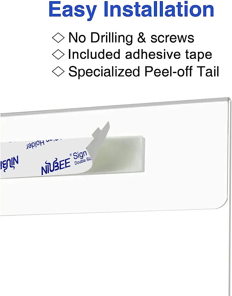 A4 adhesive wall mounted acrylic documents certificate pictures brochure leaflet
