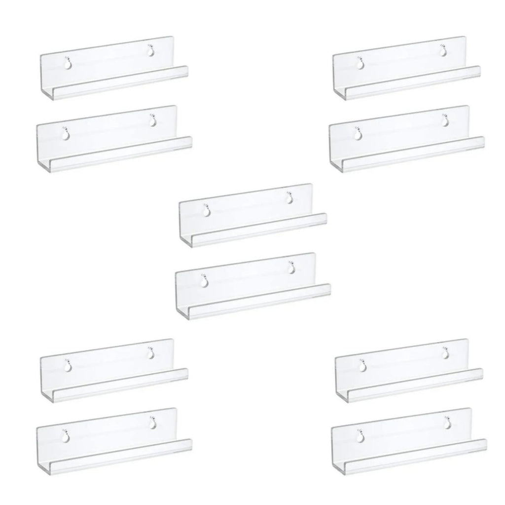 2/4/6/8/10 pcs Transparent Record Shelf Stand Wall Mounted Record Holder For Vin