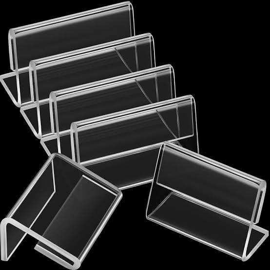 x5 pcs mini acrylic sign display holder price name card tag label stand
