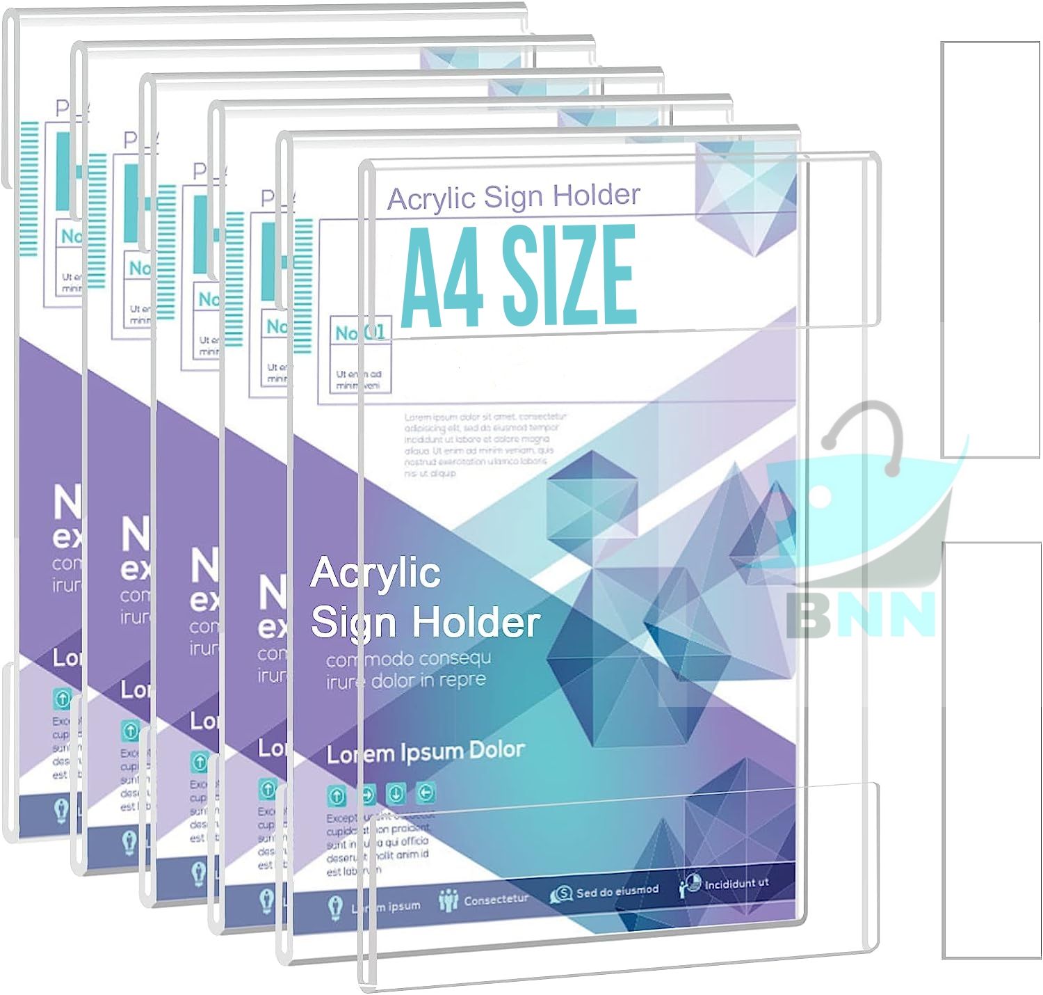 A4 adhesive wall mounted acrylic documents certificate pictures brochure leaflet