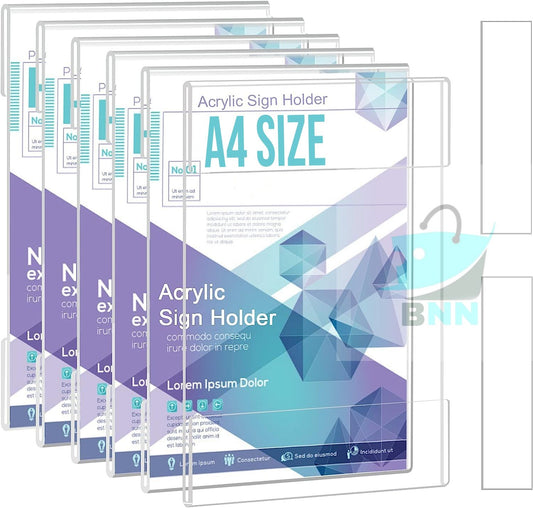 A4 adhesive wall mounted acrylic documents certificate pictures brochure leaflet