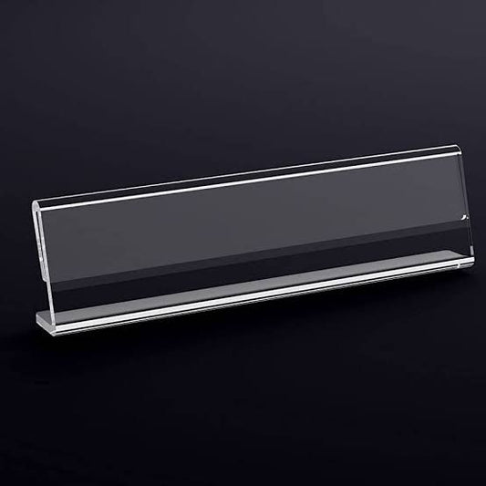 Acrylic Office Desktop Sign Display Name Price Business Card Label Nameplate Tab