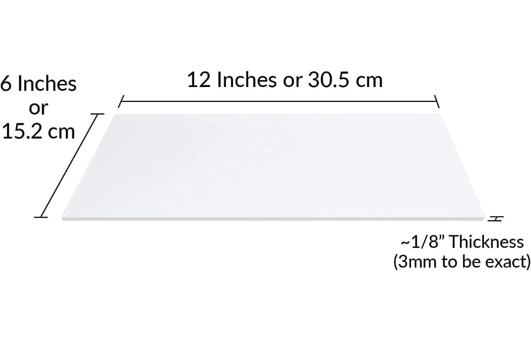 Acrylic sheet 3mm transparent 12"*6"