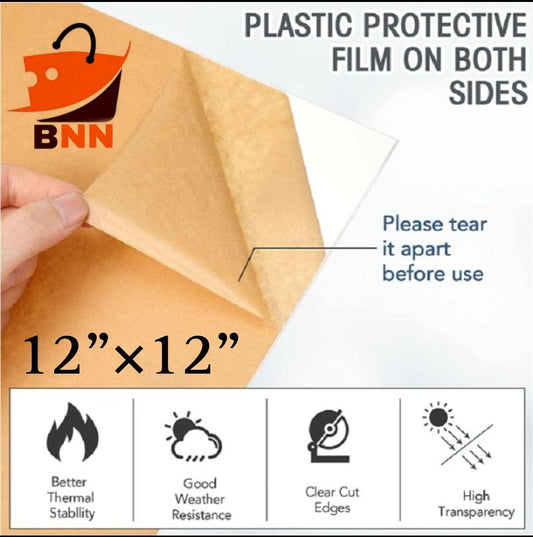 Clear acrylic sheet 12×12 in clear square panel