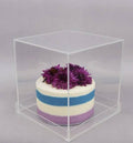 Acrylic Cake box transparent gift box 8x8x8